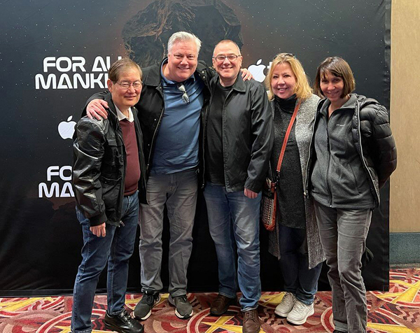 L to R: Mike Okuda, Robert Meyer Burnett, Bill Hunt, Sarah Hunt, Denise Okuda