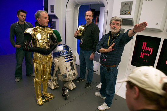 George Lucas directs Attack of the Clones